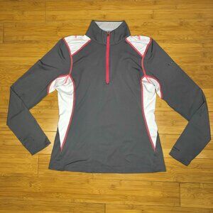 Columbia Cooling Running Hiking Sun Protection Shirt Med Long Sleeves Omni Cool